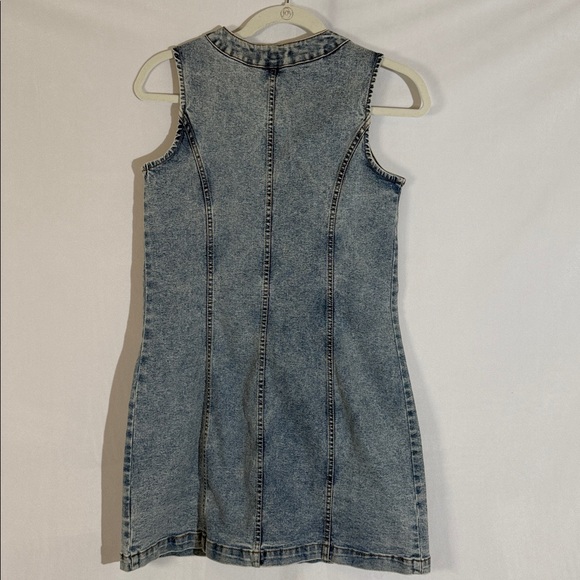 Frye Denim Mini Dress Size XS Button Front EUC Western - Picture 3 of 10